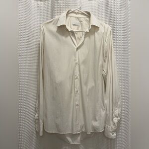 Prada Men's Cream Dress Shirt - size 38/15